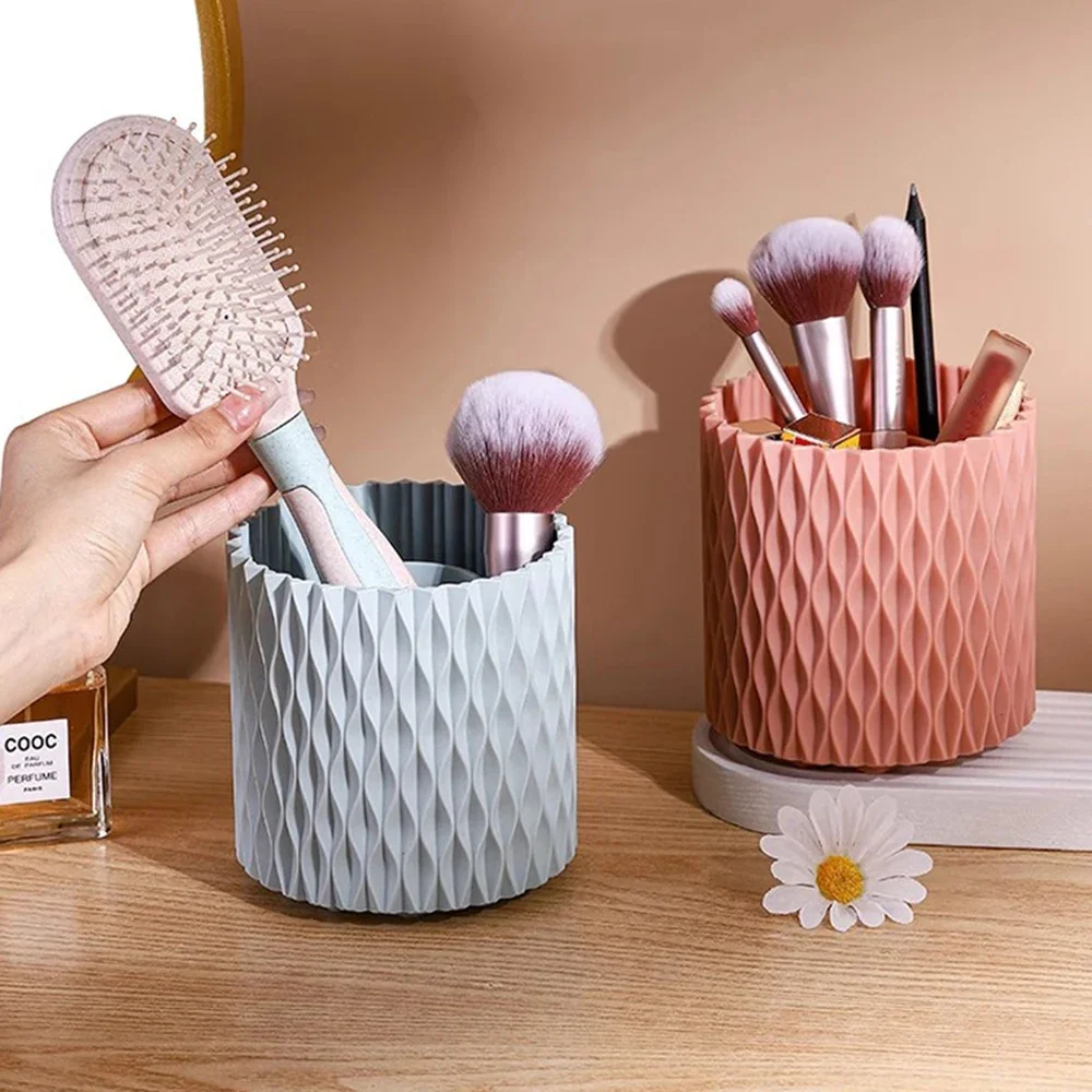 회전식 메이크업 브러쉬 보관함, 립스틱 메이크업 펜 홀더, 화장대, 메이크업 스탠드, 가볍고 컴팩트, 소녀들이 좋아하는 제품