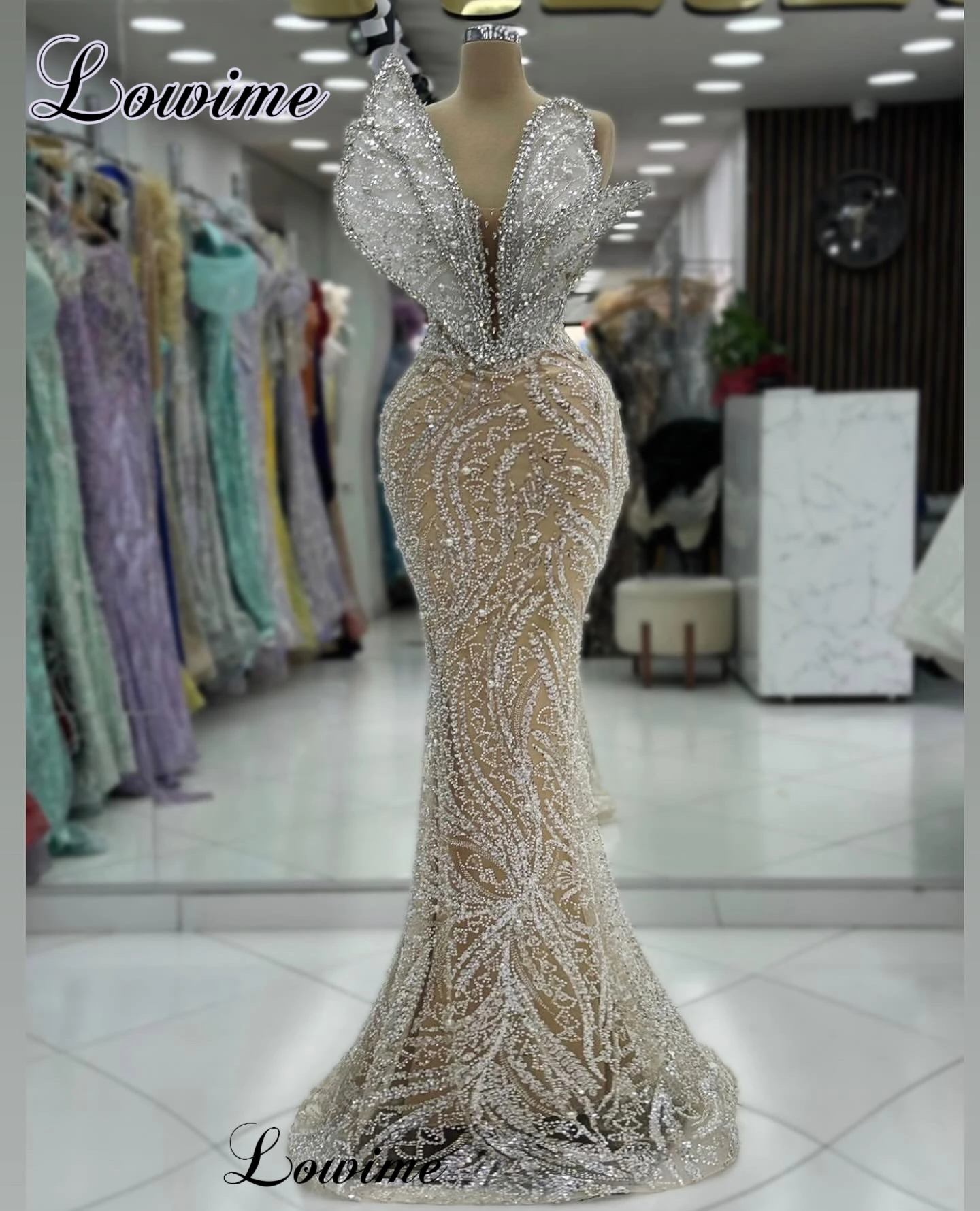 New Special Cocktail Dresses For Women 2024 Sleeveless Crystals Celebrity Dresses Mermaid Vestidos De Gala Evening Gowns Elegant