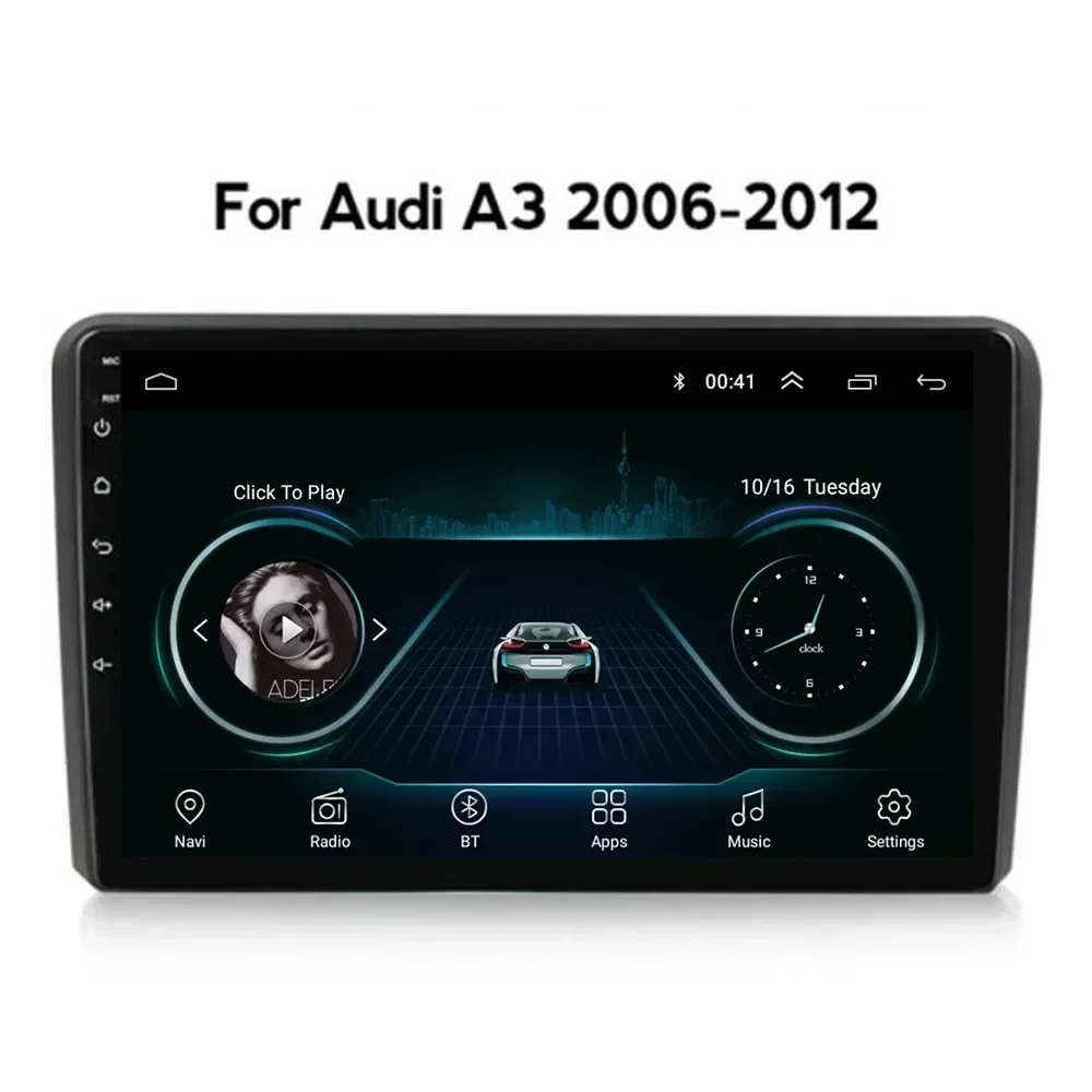 Android 13 For Audi A3 8P RS3 Sportback S3 2003 - 2012 Car Radio Stereo Multimedia GPS Video Player Wireless Carplay Auto DSP