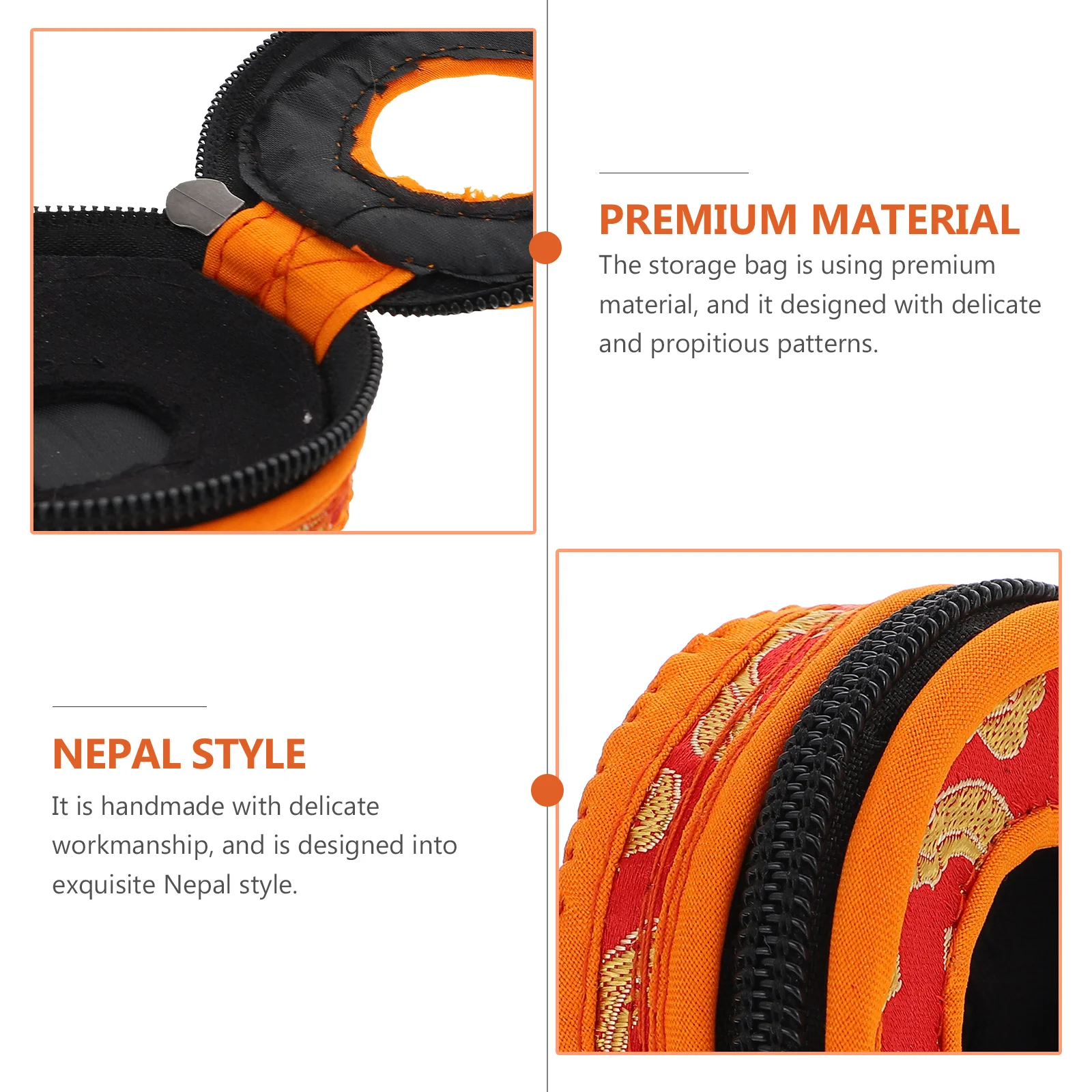 

Meditation Bell Storage Holder Tibetan Bell Box Handmade Nepal Style Compact Protector Pouch for Temple Buddha