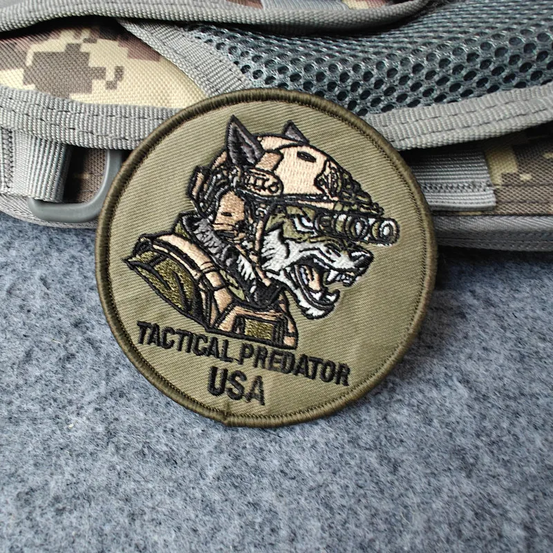 2026 Neue Stickerei-Patches, WOLF-Moralabzeichen, für Kleidung, Hüte, Rucksäcke usw., mit Klettverschluss