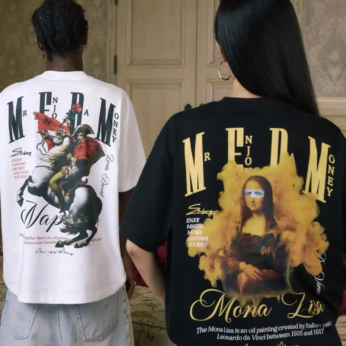 

Футболка с короткими рукавами Spoofing, мужская и женская летняя футболка с нишевым дизайном в американском стиле High Street, модный повседневный топ