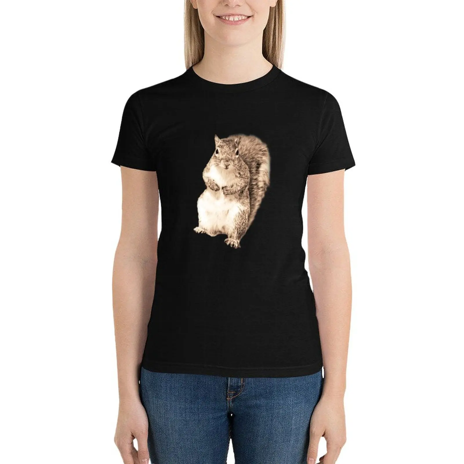 Friendly squirrel T-Shirt shirts graphic tees graphics t shirt Women