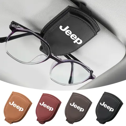 자동차 선 바이저 안경 케이스 홀더 선글라스 보관 클립 Jeep Renegade Compass Grand-Cherokee Wrangler Wrangler Cherokee