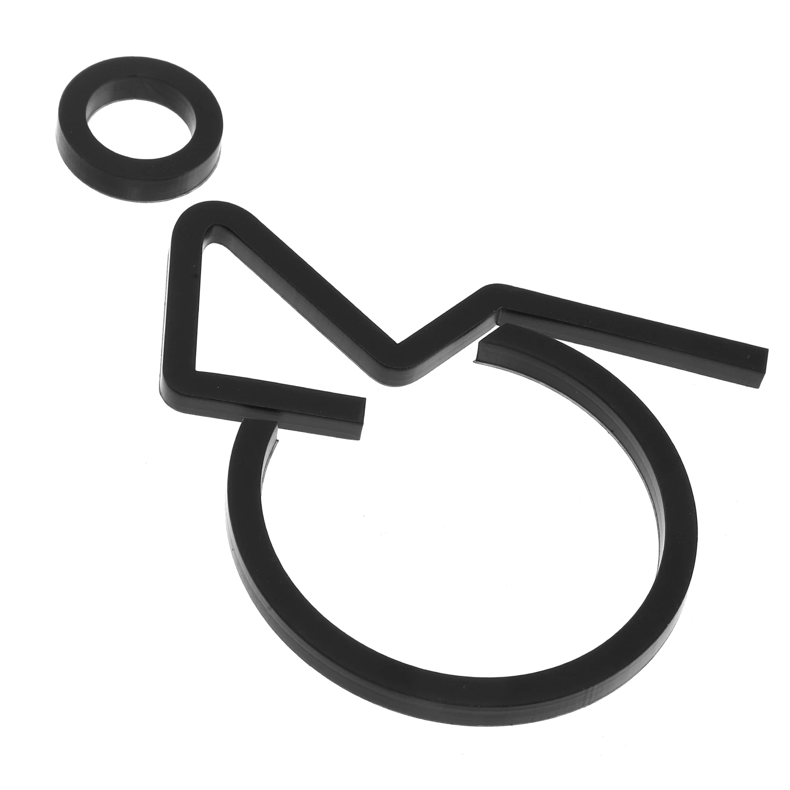 

Accessible Bathroom Acrylic Wheelchair Man Disabled Sign for Toilet Restroom Hardware Suite Disabled Wheelchair Symbol Sign