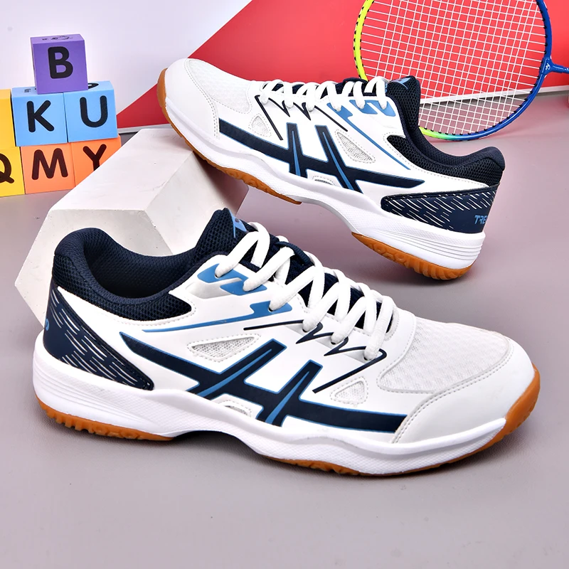 

Profession Badminton Tennis Shoes Men Wome White Breathable Indoor Anti-Slippery Pingpong Volleyball Daily Training Sneakers