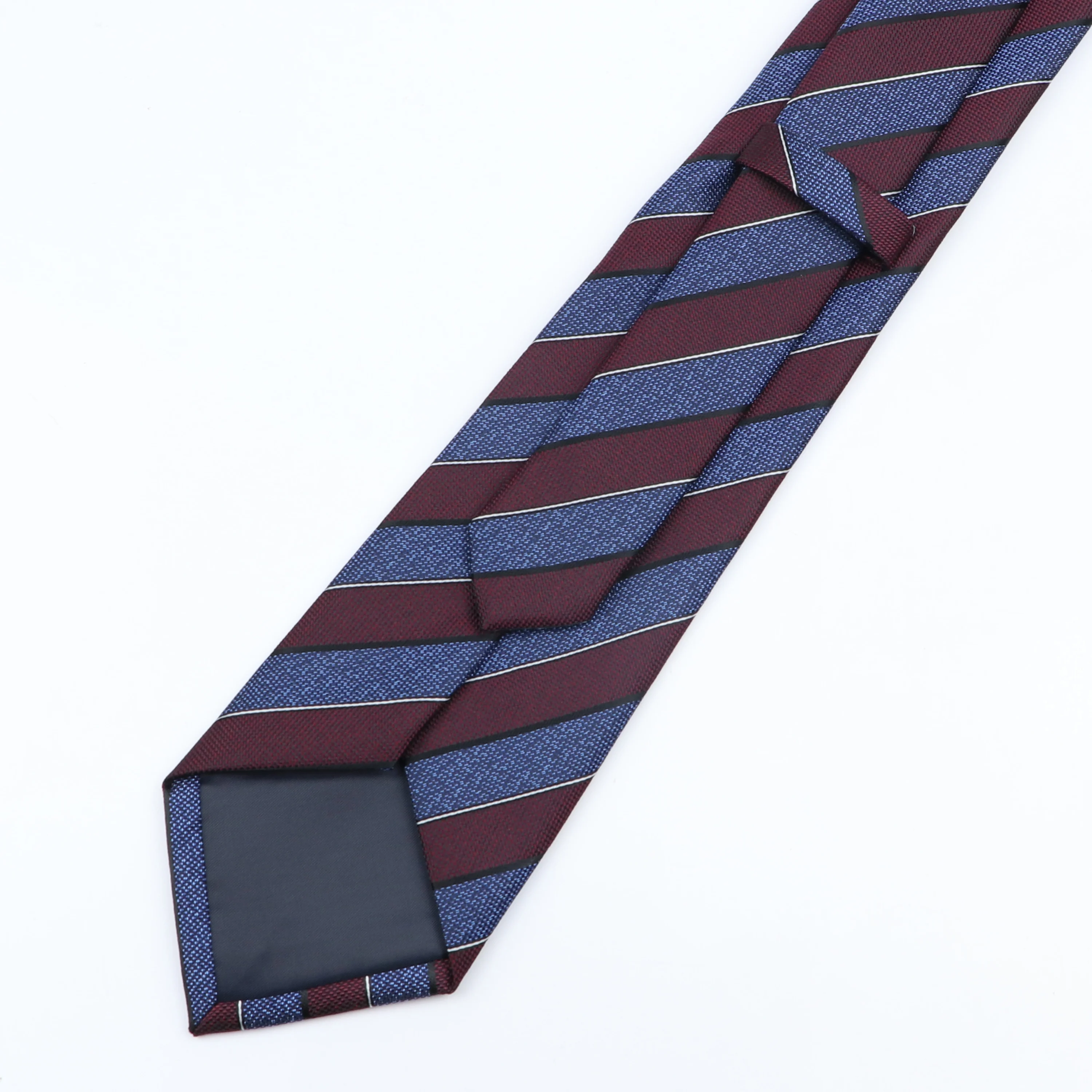 Men\'s Jacquard Classic Striped Tie 8cm Polyester Male Necktie For Business Wedding Party Suit Shirt Daily Wear Accessory Gift