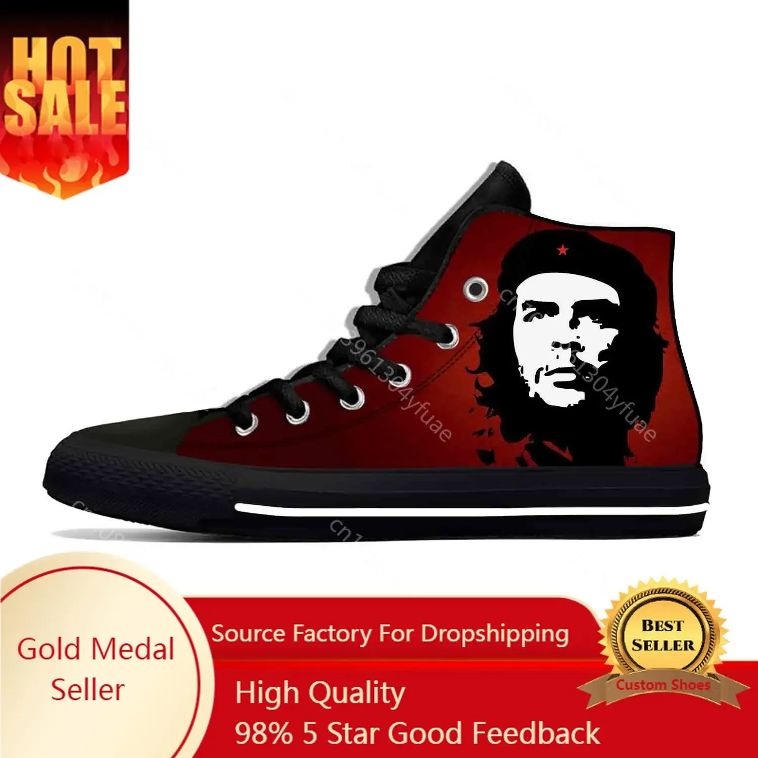 

Hot Summer Che Guevara Communism Socialism Cuba Cuban Casual Shoes High Top Breathable Men Women Sneakers Latest Board Shoes