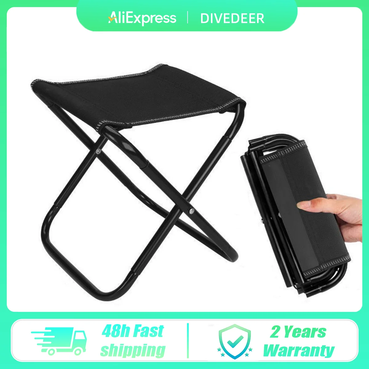 

Портативный складной стул DIVEDEER для активного отдыха - очередь на природе, кемпинга, рыбалки, метро и поезде