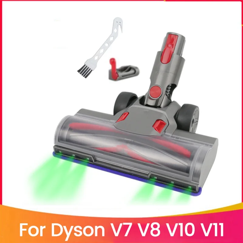 رأس محرك مباشر مع مصابيح أمامية LED لـ Dyson V7 V8 V10 V11 V15 مرفقات مكنسة كهربائية مرفقات أرضية صلبةsa83x