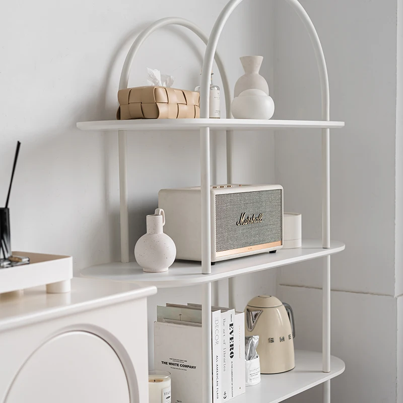 Modern Minimalist Arched 4-Tier Display Shelf | Scandinavian Style Storage Rack | Home Decor Bookshelf