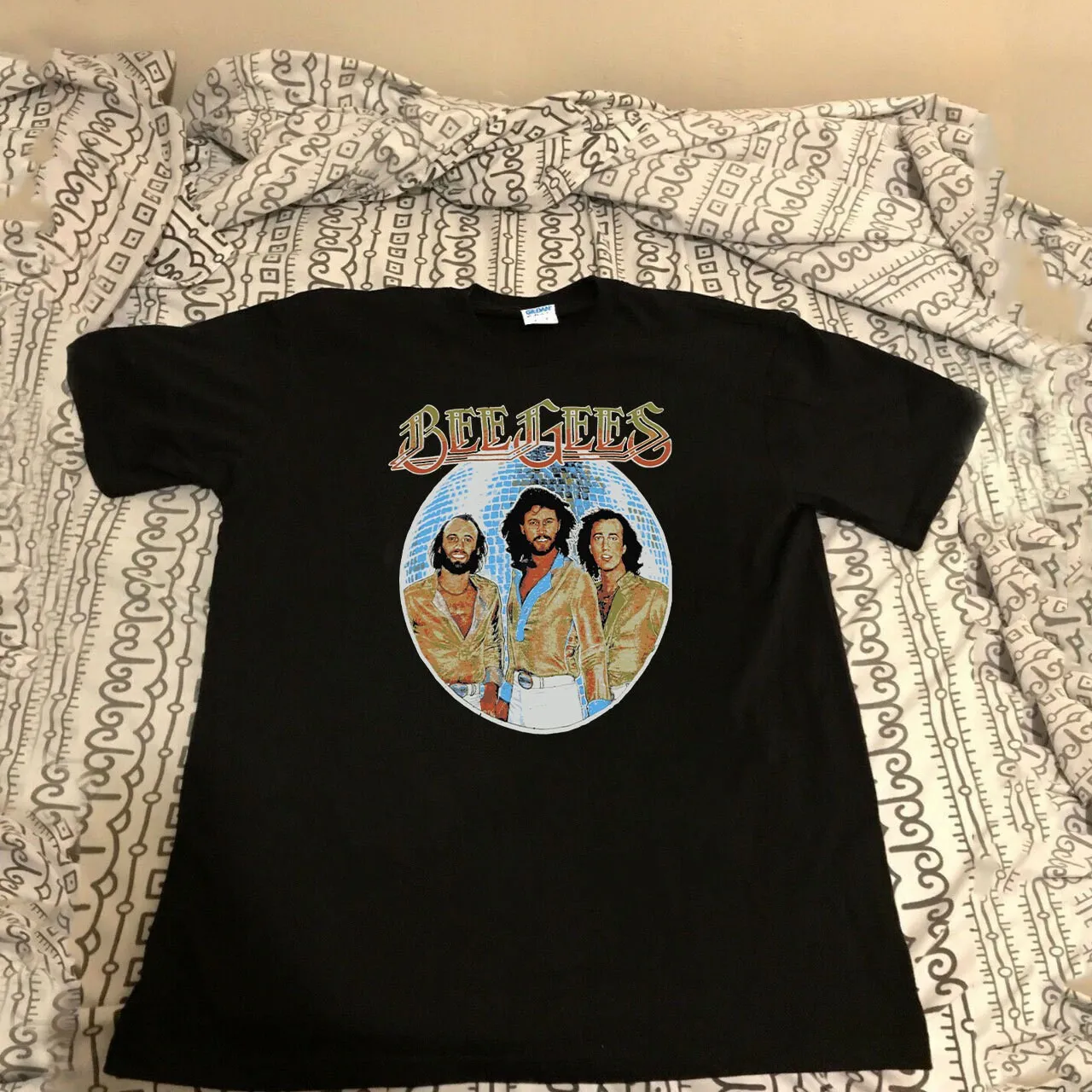 Bee Gees Band DISCO BALL Black Tshirt Tank Top Sweatshirt