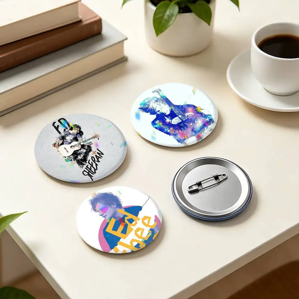 Singer E-Ed Sheeran  25mm 32mm 44mm 58mm 75mm Brooches Badges Pins for Accessories Gift