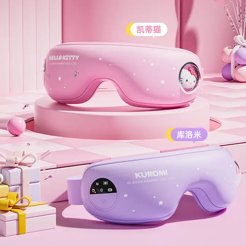 Hello Kitty Kuromi Eye Massager Sanrio Eye Protector Relieves Fatigue Hot Compress Eye Mask Girlfriend Creative Gift Wholesale