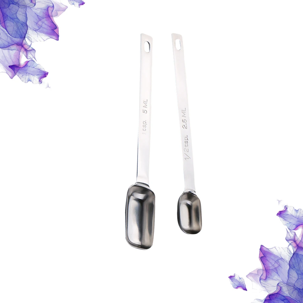 

2PCS Stainless Steel Measuring Cups Spoons Set Self Leveling Cooking Measure Coffee Teaspoons Kitchen Utensils
