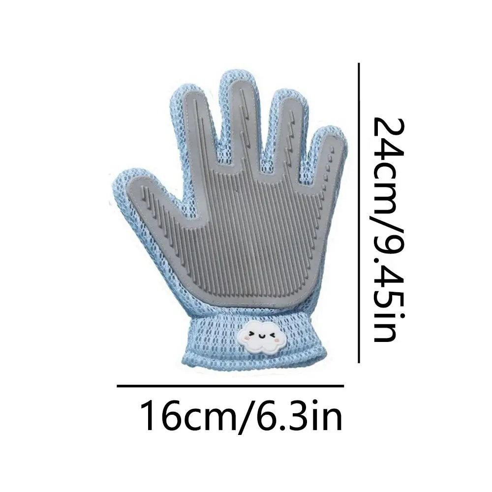 Remove Floating Hair Cat Petting Gloves Two-sided Soft Silicone 2 in 1 Depilatory Brush Thicken Anti-Scratch Dog Hair Remover