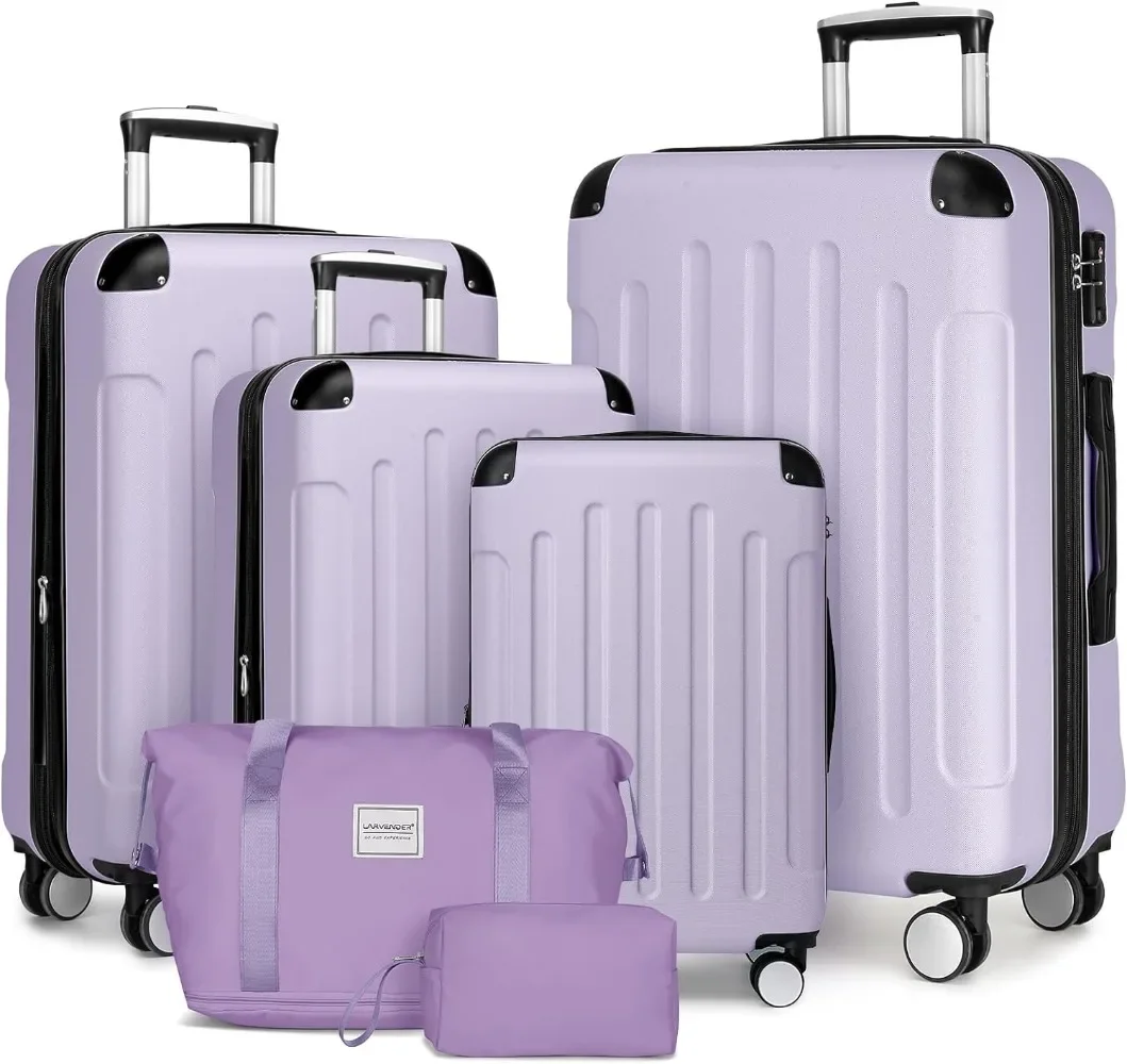 Luggage Sets 6 Piece, Expandable Luggage Set Clearance for Women, Suitcases with Wheels