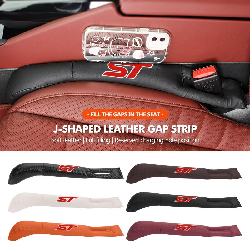 Relleno para el espacio entre asientos de coche, tira de relleno a prueba de fugas para Ford S-MAX Kuga Mondeo Fusion KA Everest Escape ST Racing