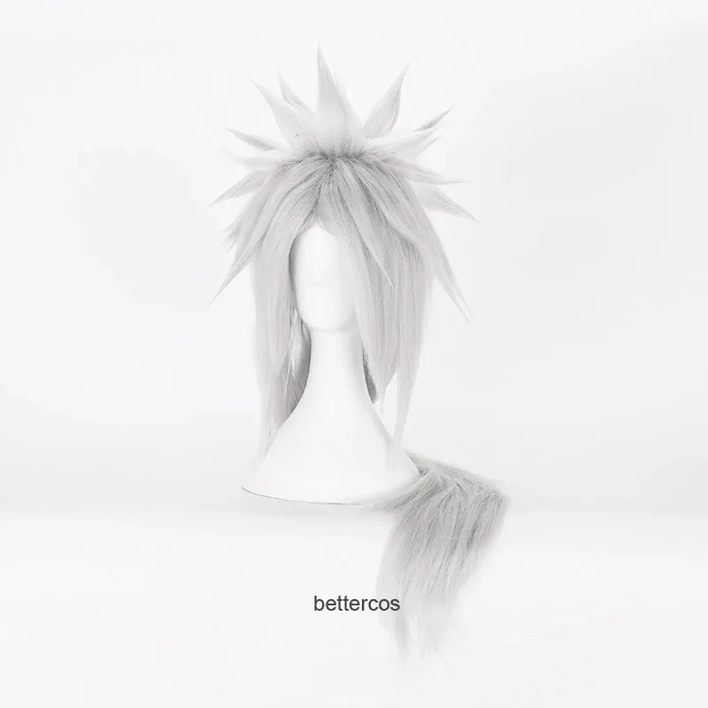 

didi 2025 2025 hhhJiraiya Косплей 100 см длинные серебристо-серые термостойкие синтетические волосы + шапочка для парика