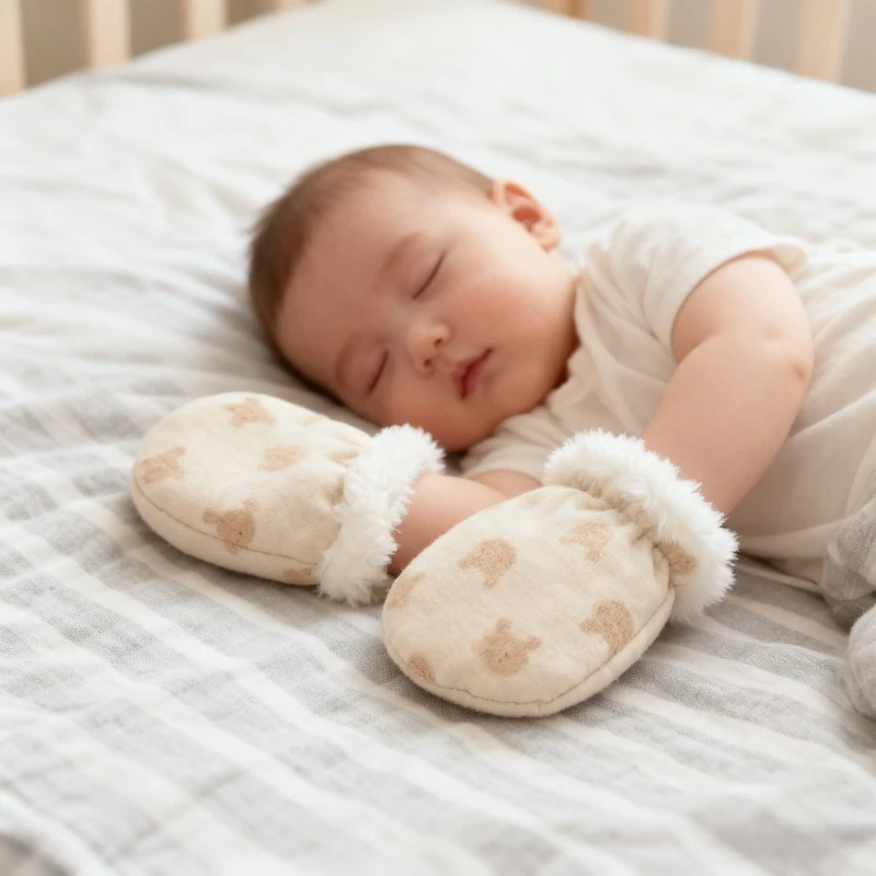 Baby Infant Sleeping Mittens Newborn Anti Scratch Face Gloves with Plush Fleece Lining for Winter Warmth Baby Gloves