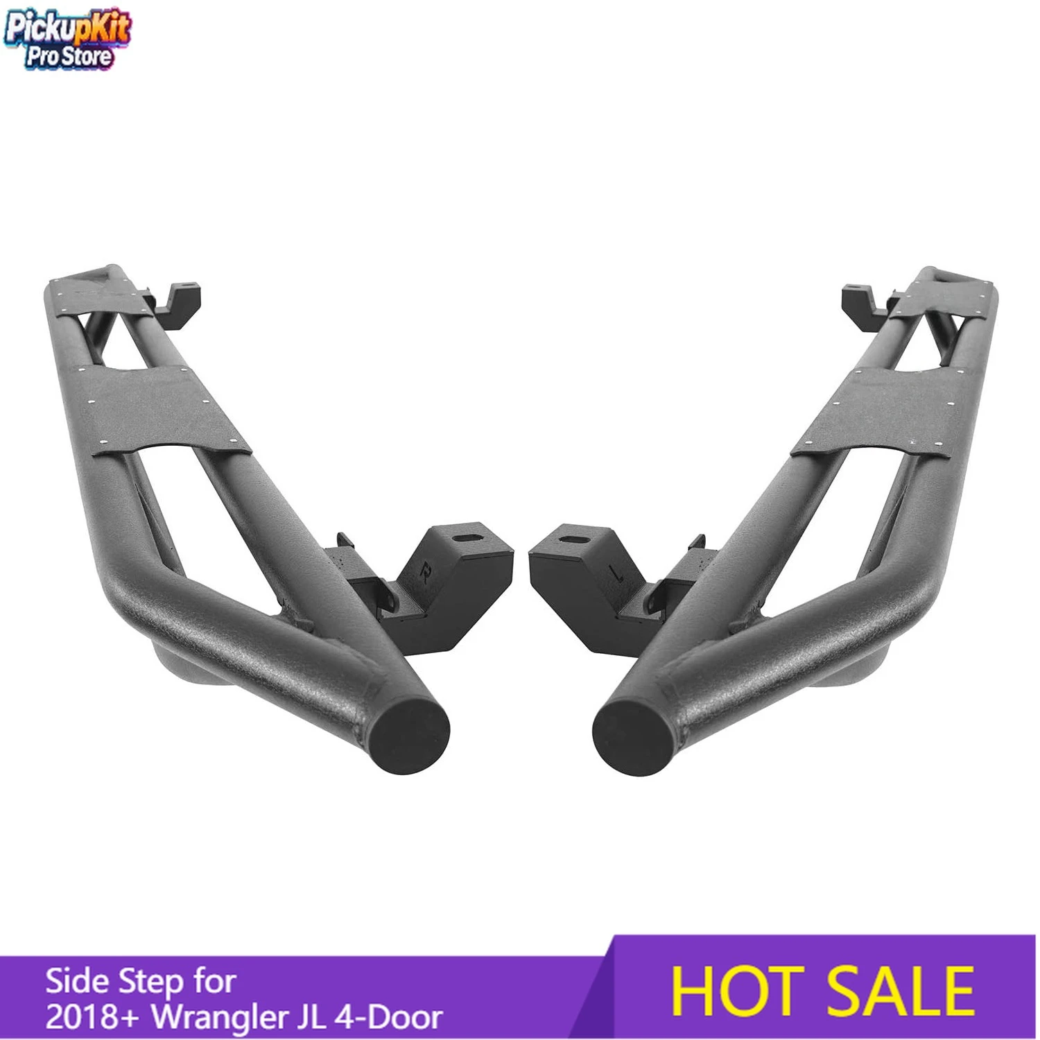 

Premium Heavy Duty Offroad 4x4 Side Steps for 2018+ Wrangler JL 4-Door