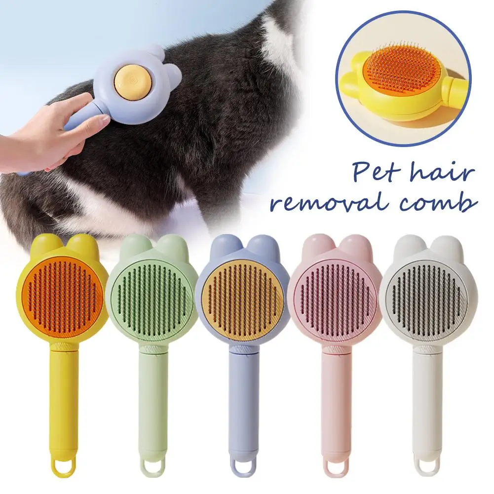 Self Cleaning Pet Brush Comb Pet Grooming Hair Remover Pet Hair Combs Grooming Dog Supplies Brush Brush Floating G9u3
