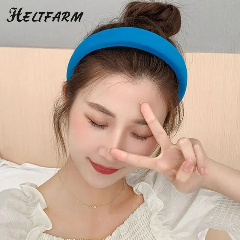 New Padded Headbands Women Wide Bezel Hairbands Thick Velvet Hair Hoop Girls Sponge Non-slip Hairband Fashion Hair Accessories