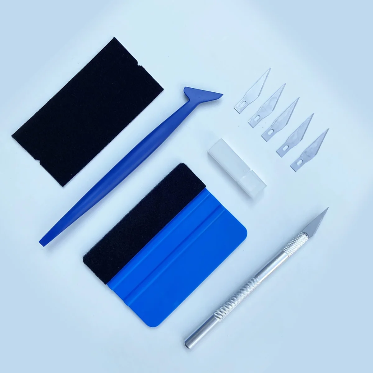 

9-piece Set Of Car Film Wrap Tool Large Square Color Film Scraper Wallpaper Pasting Squeegee Window Tint Tool Car Accessories