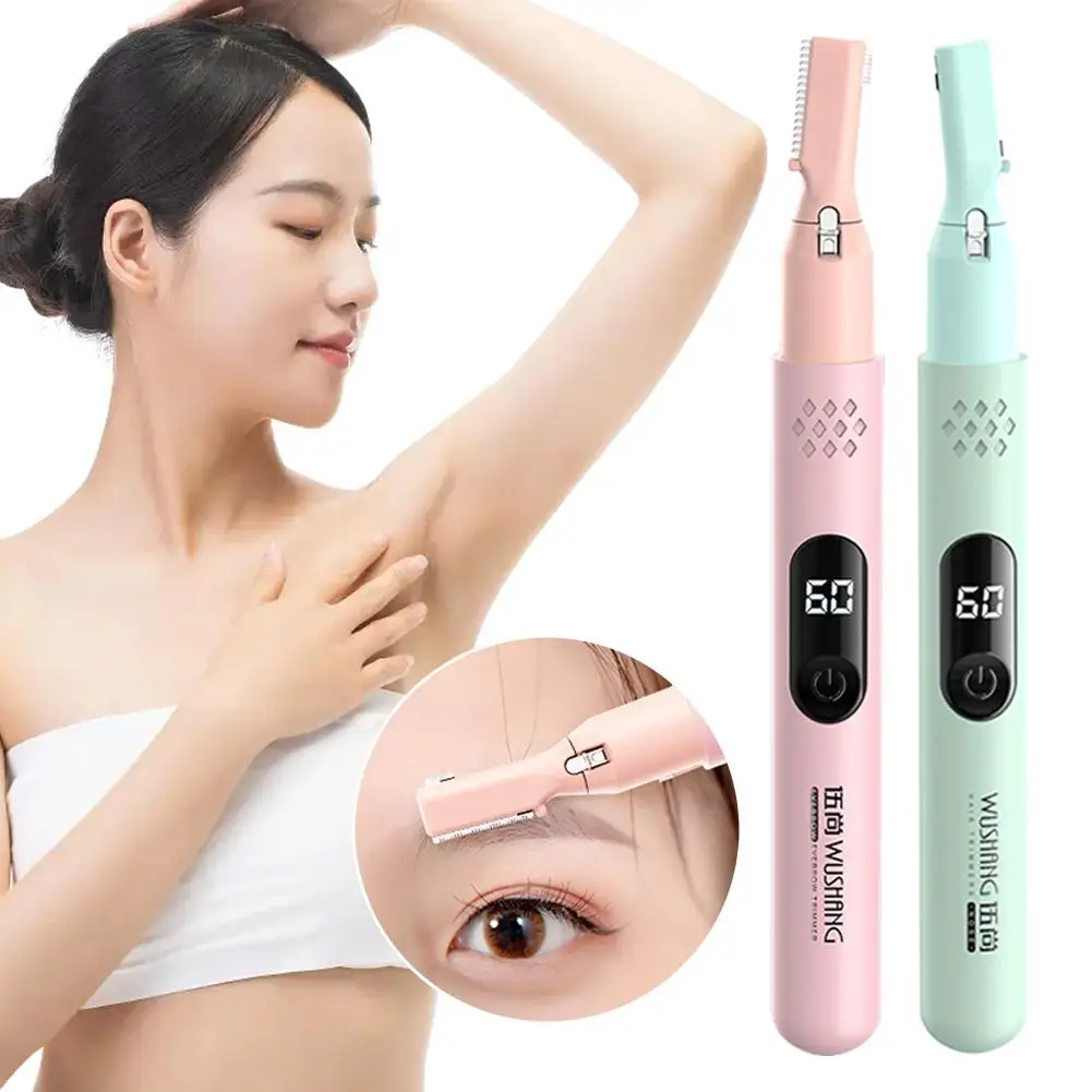 Usb recarregável multifuncional elétrico sobrancelha trimmer corpo sobrancelha cabelo portátil aparar removedor barbeador masculino lavável w c2j0