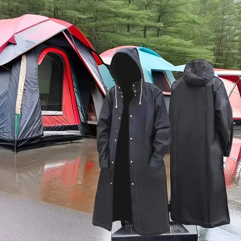 Motorcycle Cycling Raincoat Adult Reusable Outdoor Travel Portable Transparent Rainproof Jacket Raincoat For Men And Women