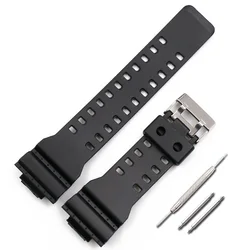 Smart Watch Band For G-Shock GA-110GB GA400 22mm Black Sports Wrist Watchstrap Pins Metal Buckle Pu Watchbands Strap Hot