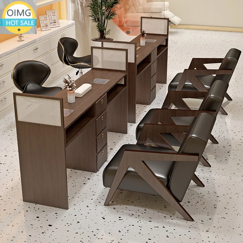 Professional Nail Table Drawers Display Beauty Manicurist Tables Equipment Luxury Mesa De Manicure Salon Home Furnishings