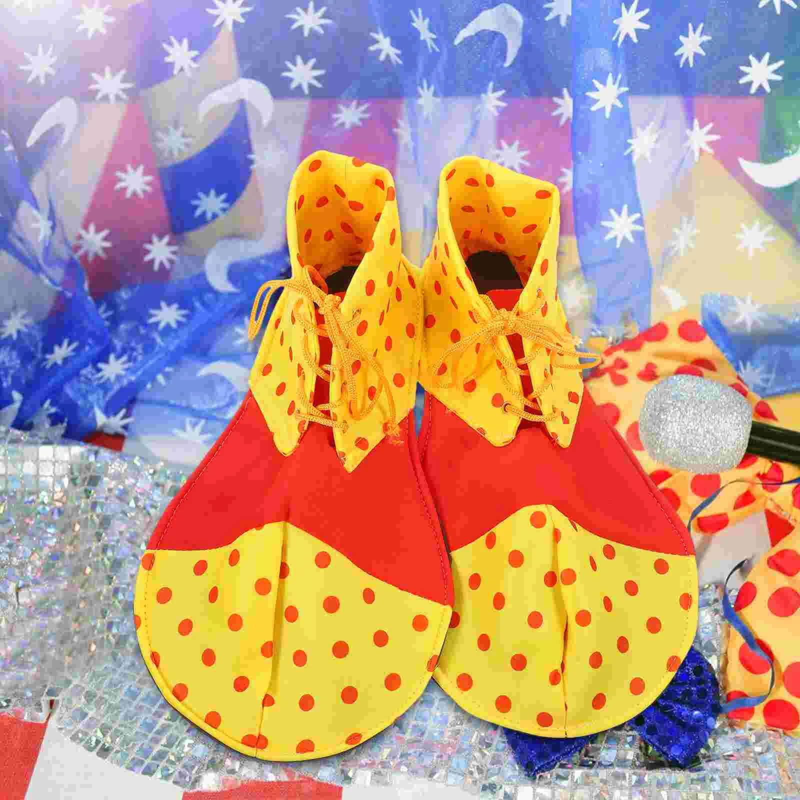 Large Clown Shoes Dot Halloween Costume Clown Shoes for Women Men (One Size) clown shoes adult men clown shoes women