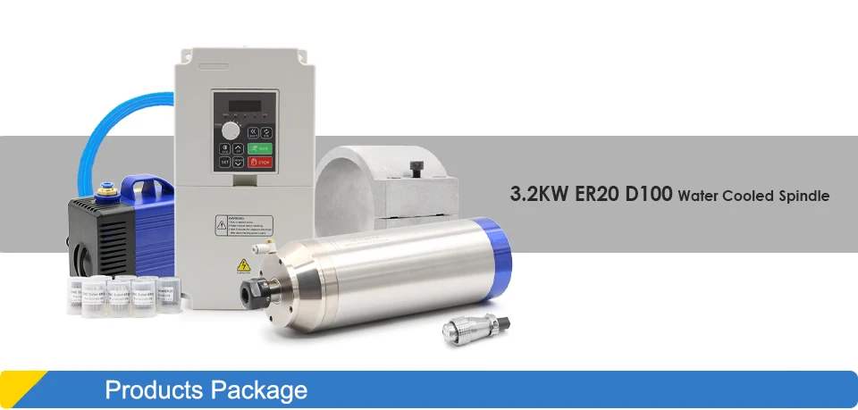 G-Penny 3,2 kW ER20 Granitbearbeitungsspindelmotor Wasserkühlung Gasdüse Kugelform 220V/380V &Inverter&Halterung – Detail 1