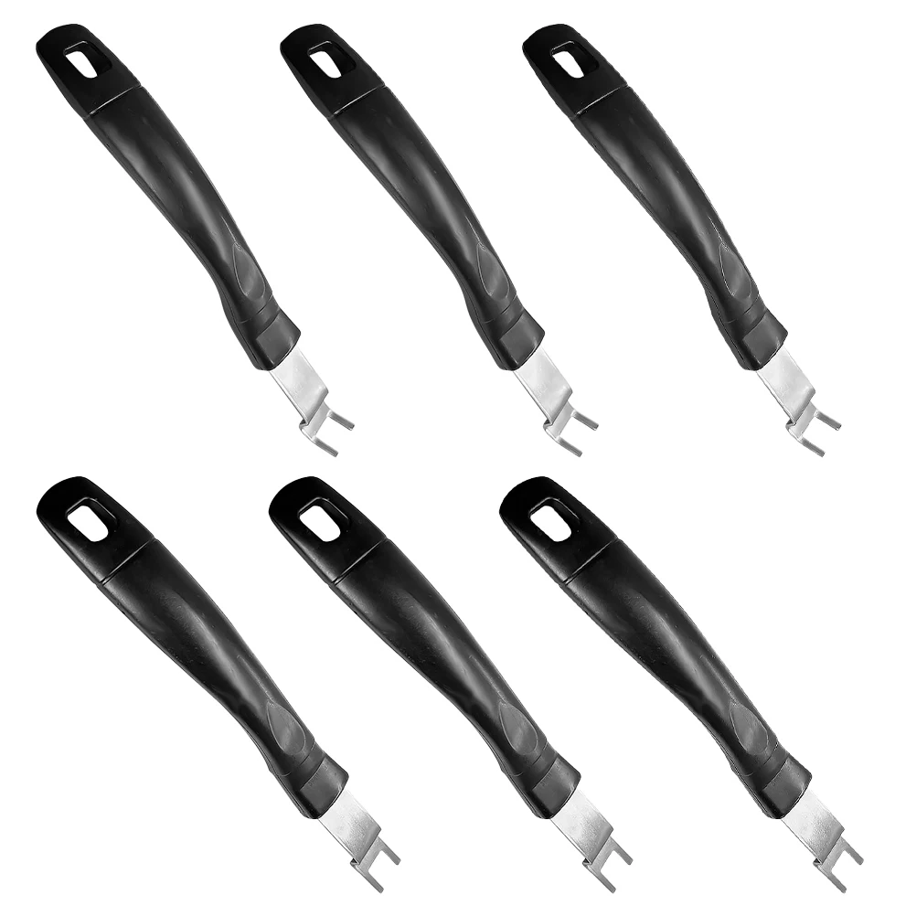 

6pcs Stainless Steel Grate Lifter Set Grill Utensils Heat-Resistant Non-Slip Grip For Outdoor Barbecue Baking Camping Portable