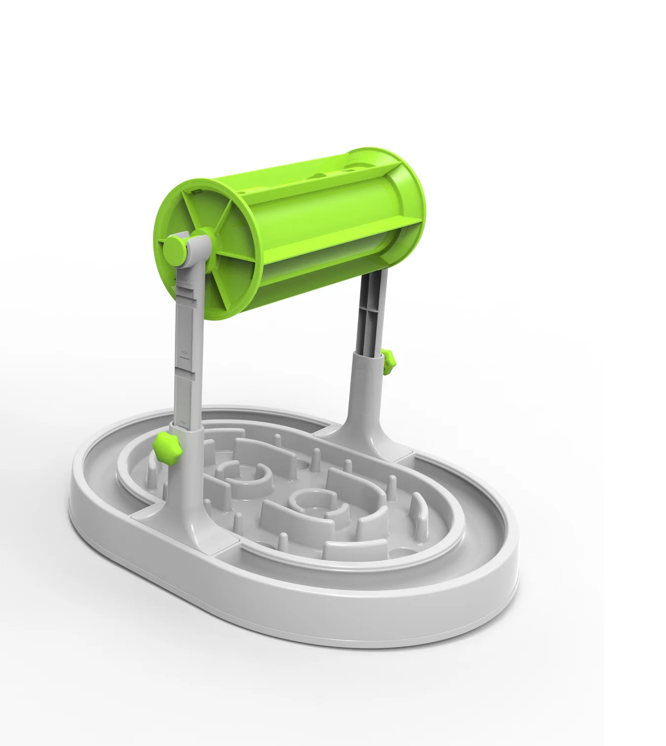 

Кормушка для домашних животных с регулируемой высотой, вращающаяся медленная кормушка, интерактивный интеллектуальный усилитель, дозатор кормления для кошек и собак