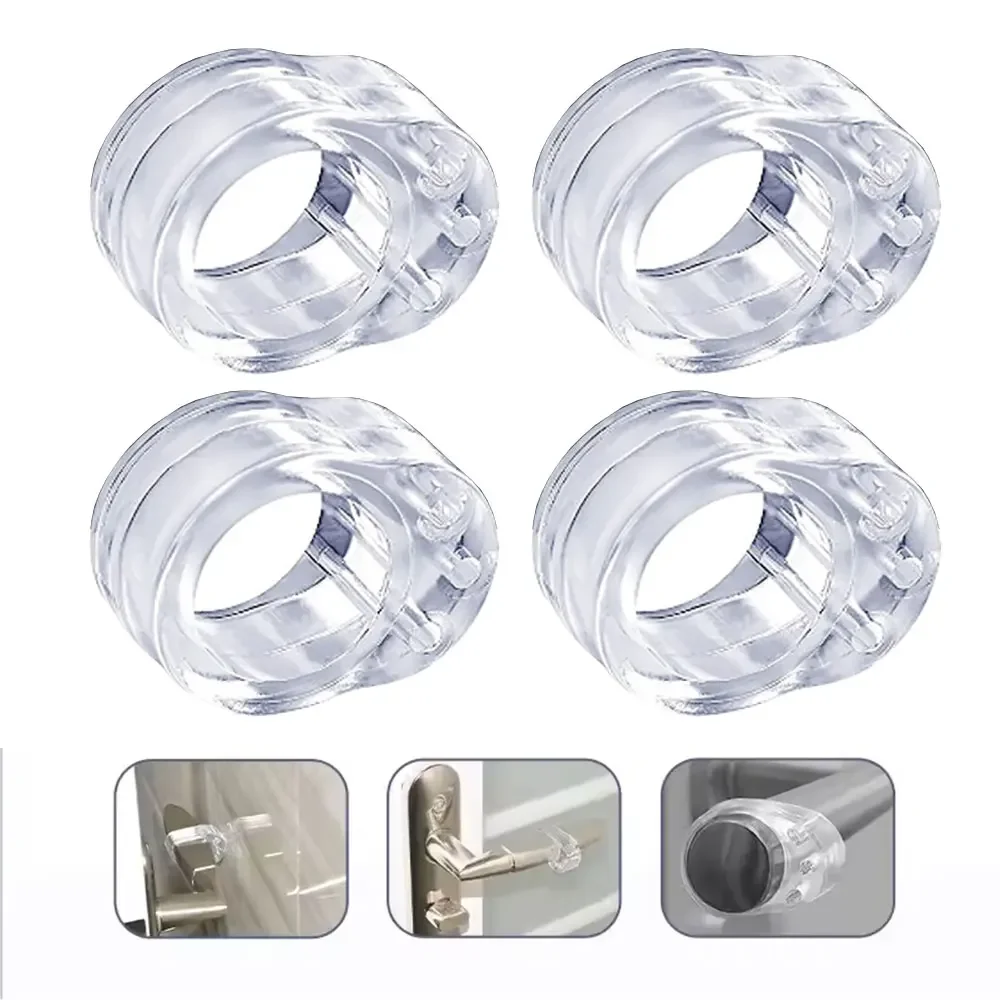 Clear Anti-Collision Door Handle Bumper, Invisible Door Knob Protector Cushion Pad, Effective Wall Anti-Scratch Protection for H