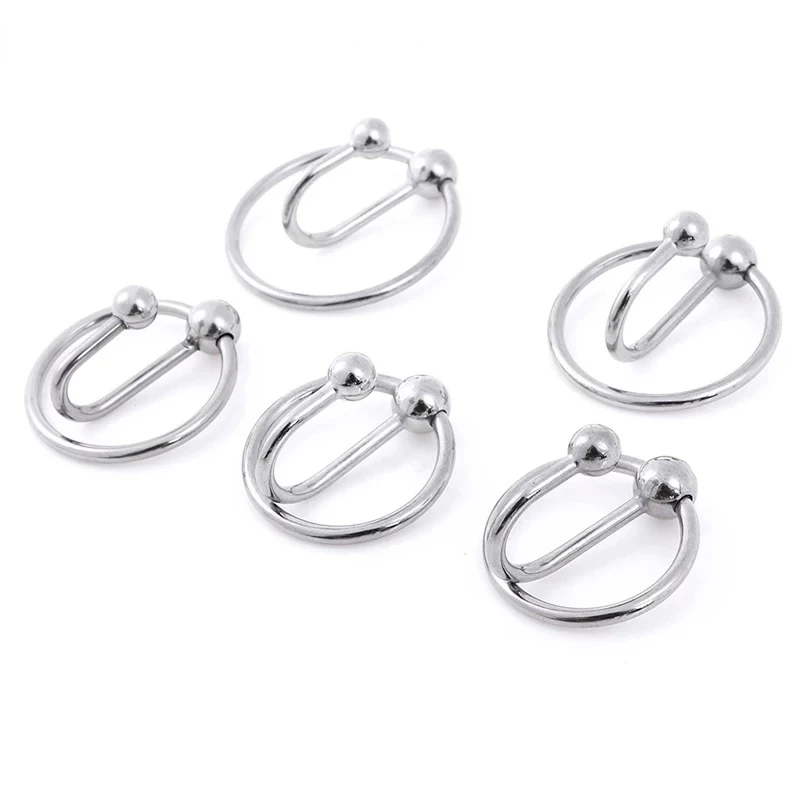 Metal Glans Penis Ring Urethral Catheter Chastity Cage Cock Ring Penis Delay Ring Cock Ring Sexy Chastity Sex Toys for Couples