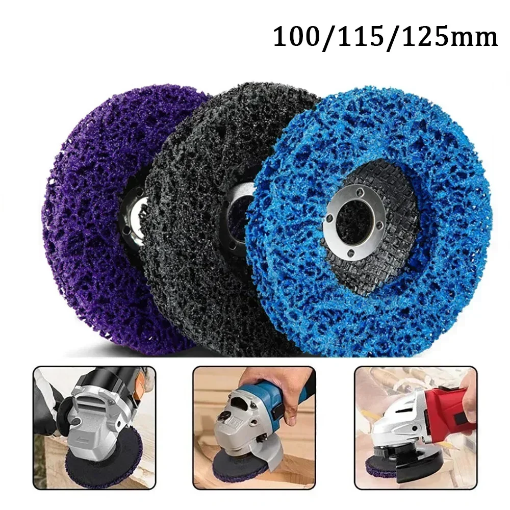 1Pcs 100/115/125mm Coral Disc Poly Strip Disc Grinder Strip Disc Abrasive Wheel Paint Rust Removal Clean For Angle Grinder