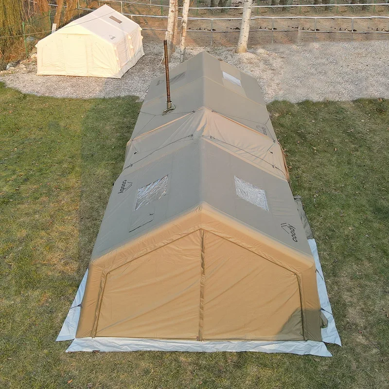 

Army green rear inflatable tent 3-5 people rainproof automatic camping module Camping tents