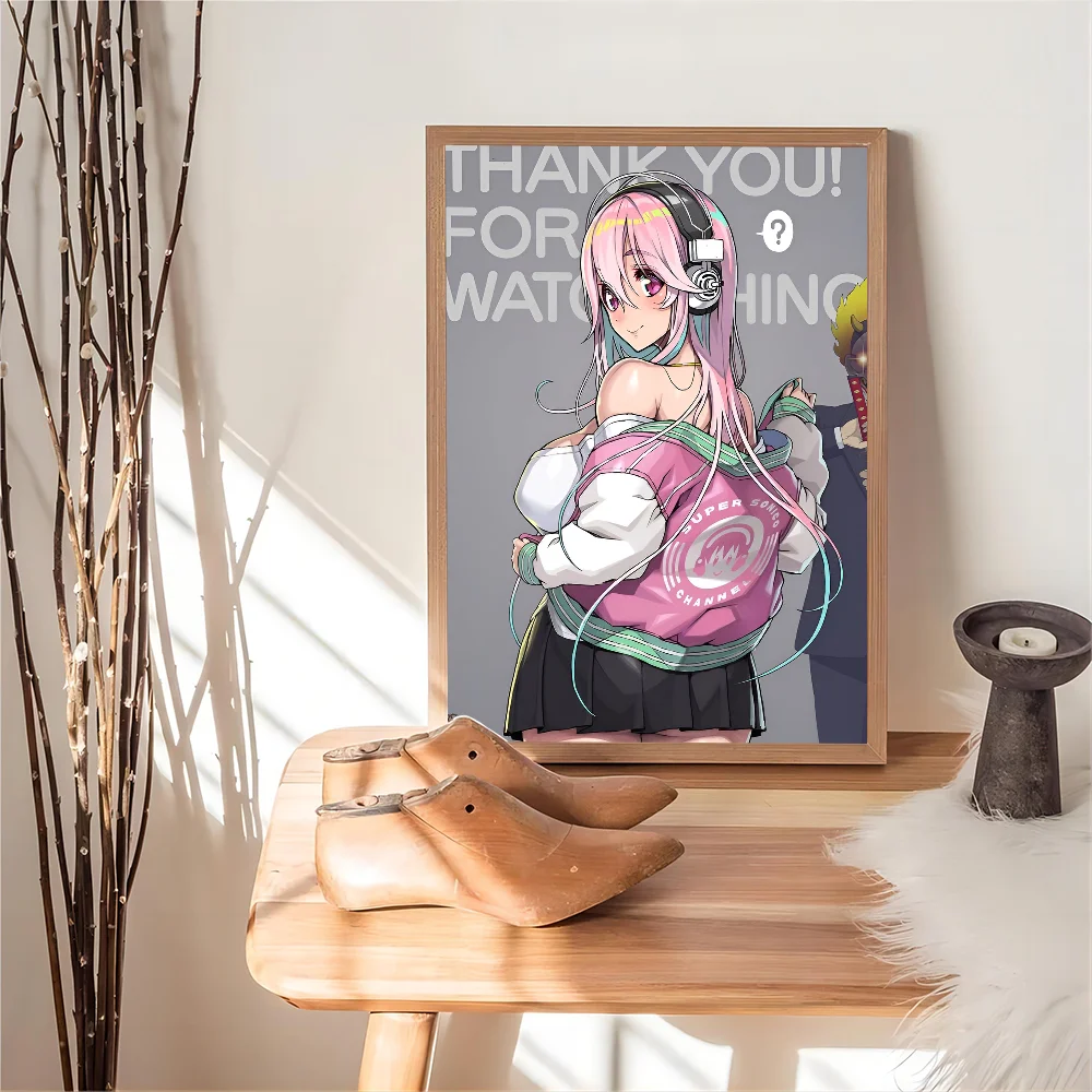 Super Sonico DIY Sticky Poster Whitepaper Prints Posters Artwork Vintage Decorative Painting