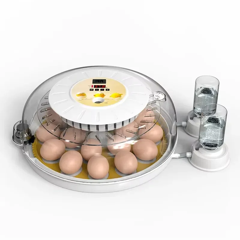 Automatic 18 Egg Incubator Small Capacity Poultry Hatcher for Chicken Duck Goose Home Use Digital Temperature Control Device