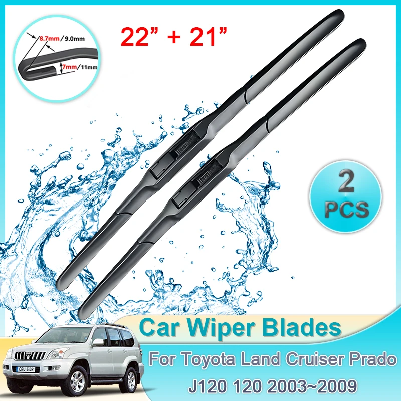

Car Windscreen Wiper For Toyota Land Cruiser Prado J120 120 2003~2009 Auto Front Windshield Wipers Auto Wiper Blades Accessories