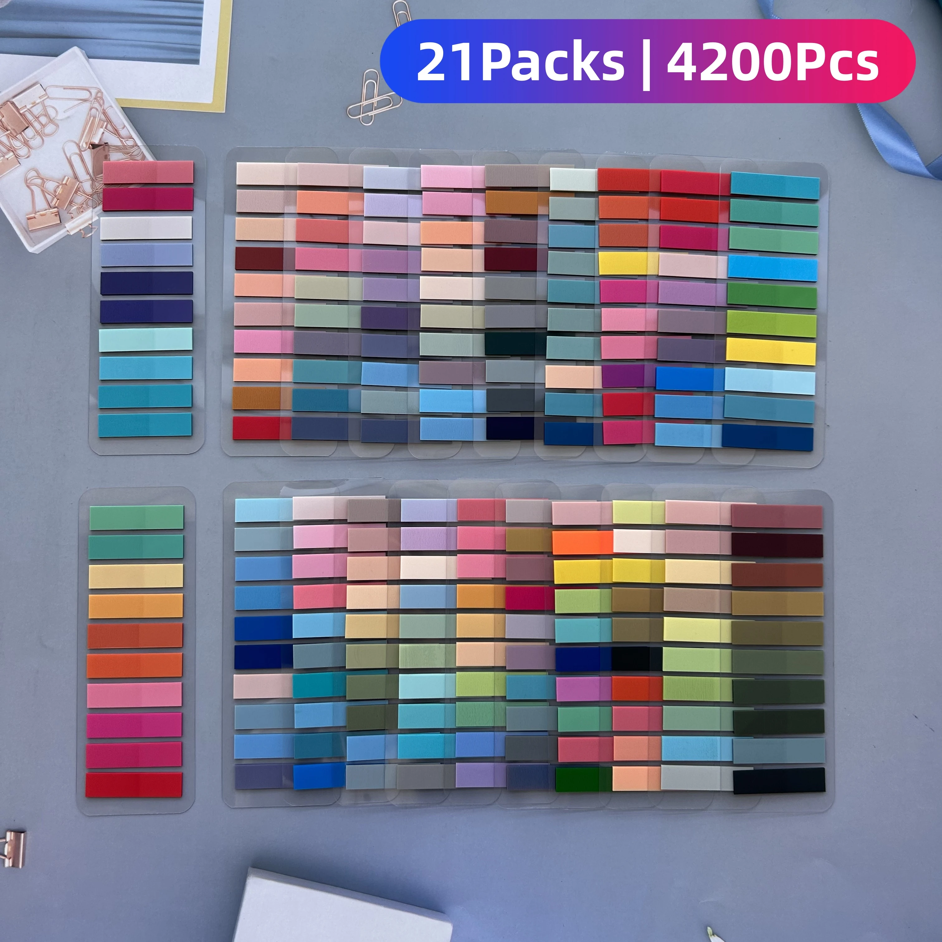 

4200 листов, прозрачный индекс, креативные блокноты, липкие вкладки для заметок, офисные школьные канцелярские принадлежности, самоклеящиеся наклейки