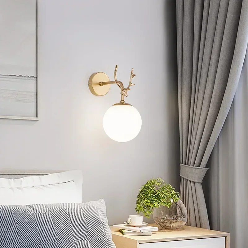 Modern Creative Antler LED Wall Lamp For Living Room Bedroom Bedside Corridor Aisle Light Home Hecor