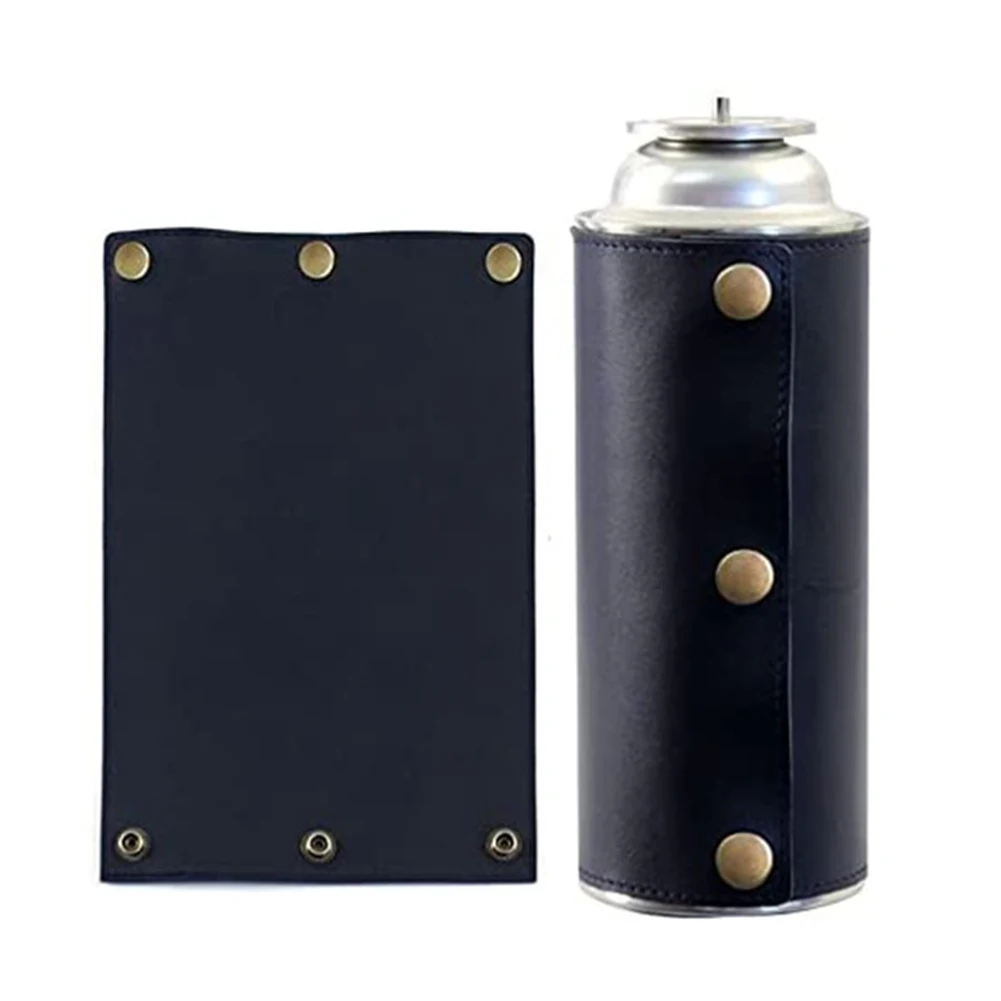 الجلود علبة الوقود كم غطاء زجاجة الغاز المحمولة حقيبة حامل خزان البروبان