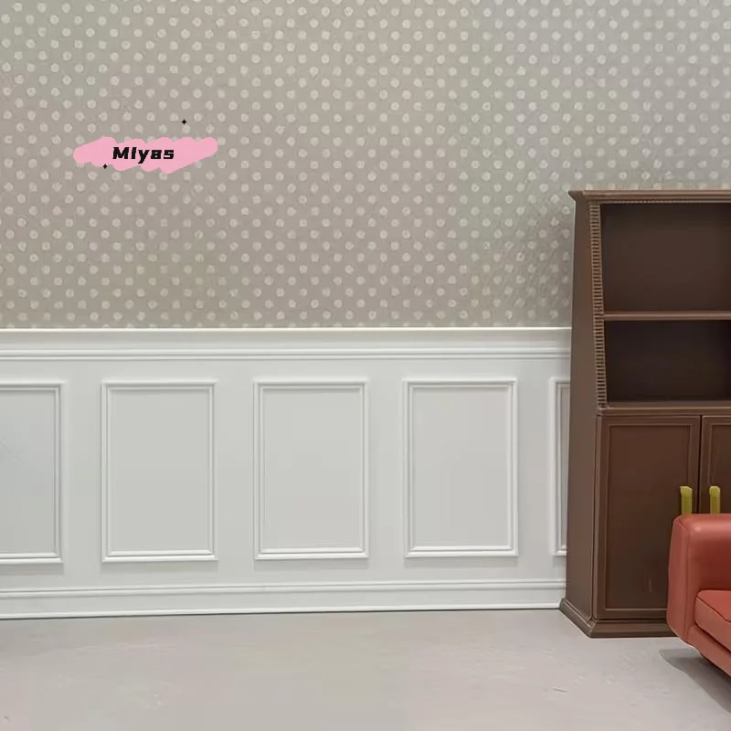 【M】1Pcs Micro Landscape Window Display Role Play Doll House Accessories 1/12 Dollhouse Square Wall Skirt Wall Panel - view 3