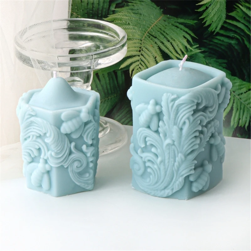 Silicone Holder Mold Concrete Caste Molds for Pillar and Light Home Decoration Easy Release Crafting