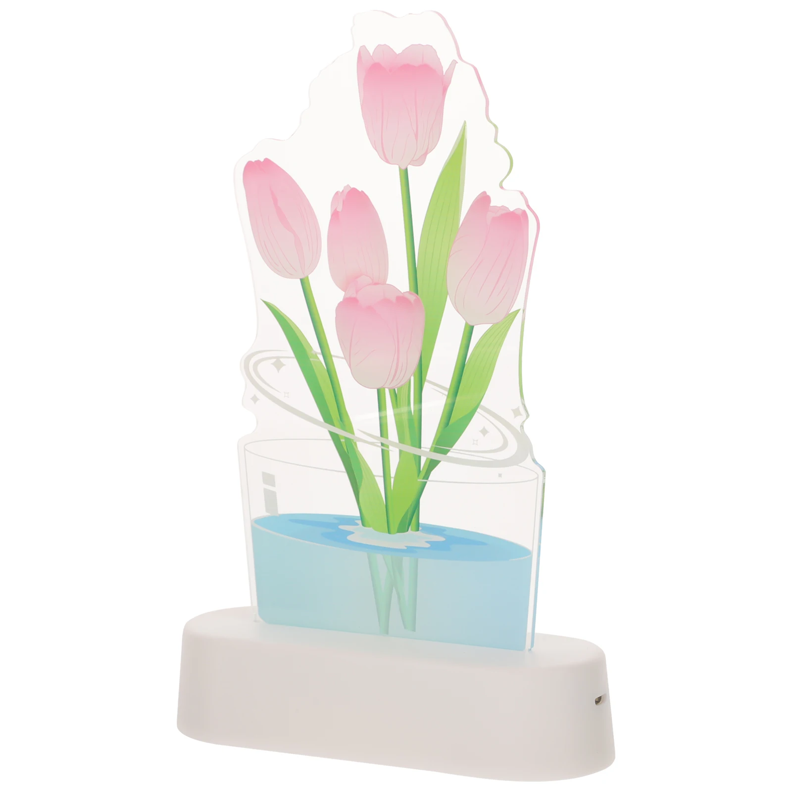 

Acrylic Illusion Flower 3D Illusion Decorative Tulip Lamp Night Light Pink LED Tulip Night Light Table Lamp Gifts