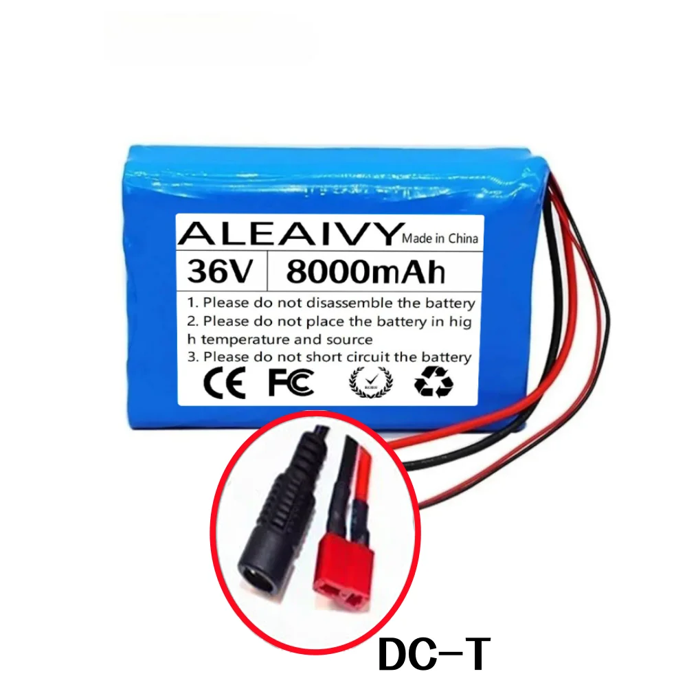 36V 8Ah 10S2P 18650 lithiumbatterij 8000 mAh 42 V voertuig ultradunne draagbare batterij met ingebouwd BMS-systeem.